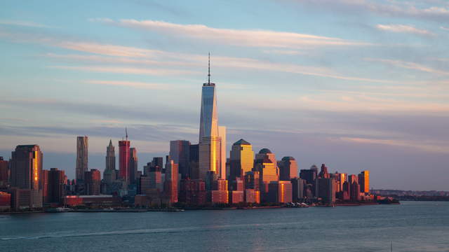 Sonnenuntergang Skyline NYC