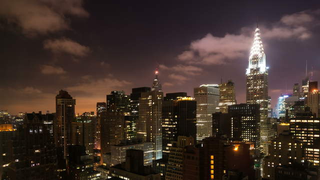 Manhattan Skyline Nacht zu Tag