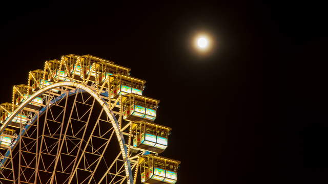 Riesenrad Oktoberfest Close Up