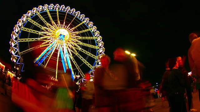 Riesenrad Oktoberfest Fisheye