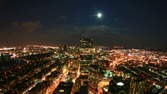 Zeitraffer - Boston Skyline mit Mond