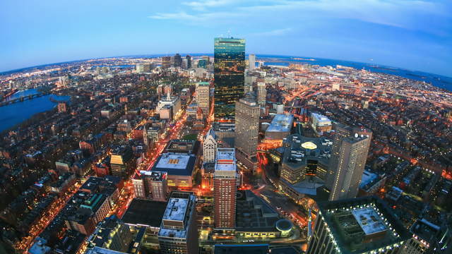 Boston Skyline Close Up - 4K Zeitrafferfilm