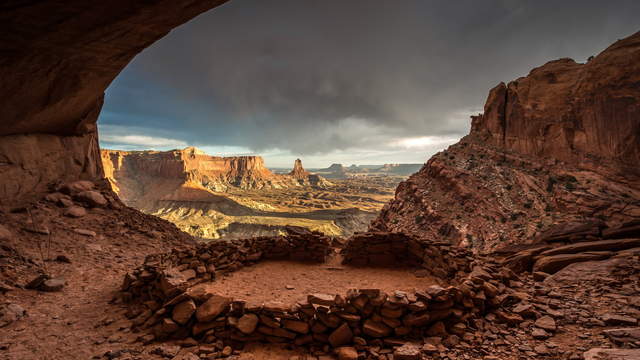 Canyonlands National Park - False Kiva - Sonnenuntergang