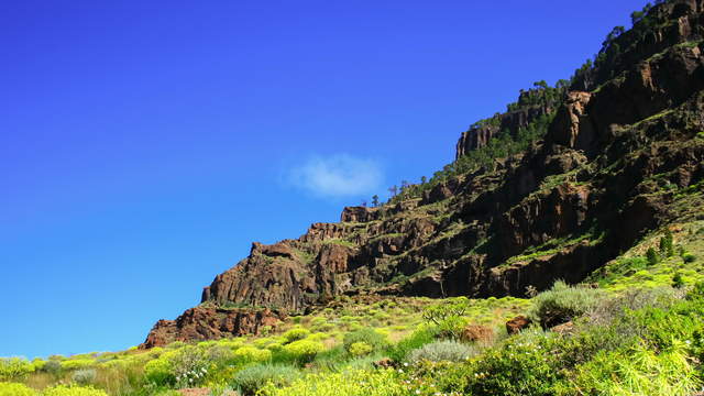 Berg mit Wolken auf Gran Canaria