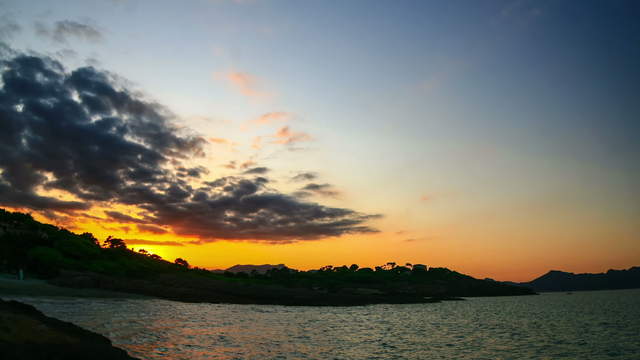 Sonnenuntergang Alcudia, Mallorca, Balearen - Weitwinkel