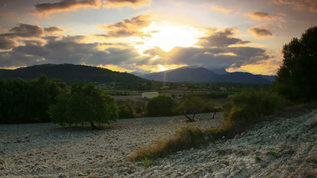 Sonnenuntergang ländliches Mallorca