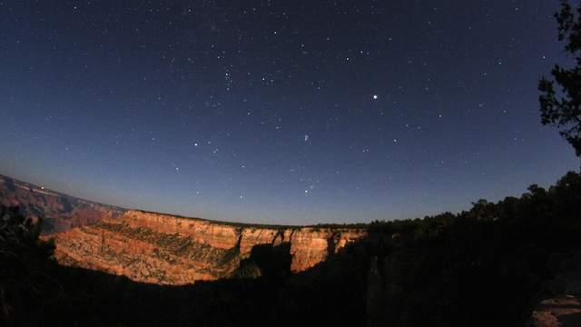 Monduntergang am Grand Canyon