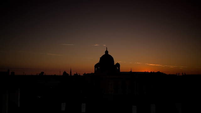 Sonnenaufgang Kunsthistorisches Museum Wien - Kamerafahrt