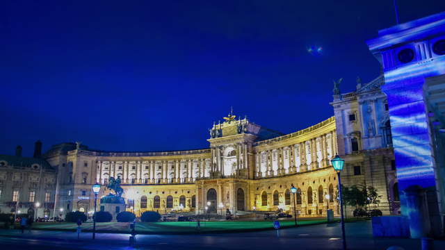 Nationalbibliothek Wien bei Nacht – Hyperlapse