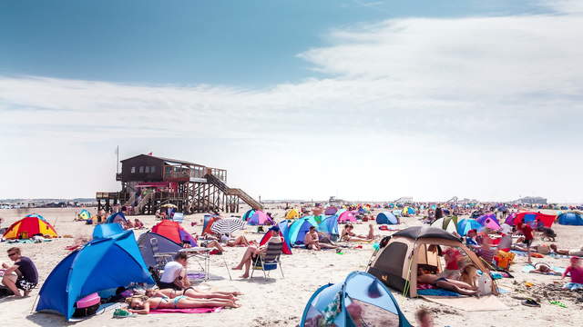 Nordsee Zeitrafferschwenk