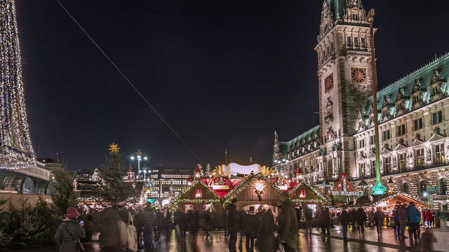 Hyperlapse des Hamburger Weihnachtsmarkts