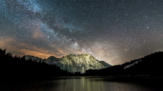 Milchstrassen-Zeitraffer Karwendel, Luttensee