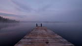 Zeitraffer - Morgendämmerung am See