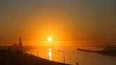 Zeitraffer - Sonnenuntergang in Greymounth Hafen, NZ