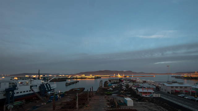 Alter Hafen Reykjavík - Tag Nacht Zeitraffer