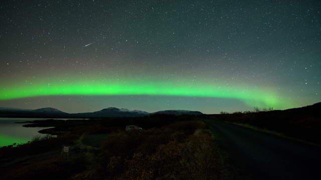 Northern Lights Zeitraffer Fotografie Vallarvegur