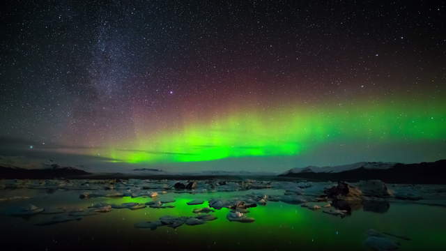 Island Zeitraffer Aurora Borealis UHD 4K, 6K Stockvideo Filmmaterial