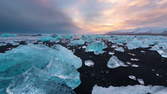 Zeitraffer - Island Zeitraffer-Video Sonnenuntergang 