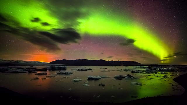 Aurora Borealis UHD 4K, 6K Time Lapse - Tele-Aufnahme