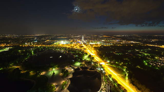 Olympia Cityscape München Nacht