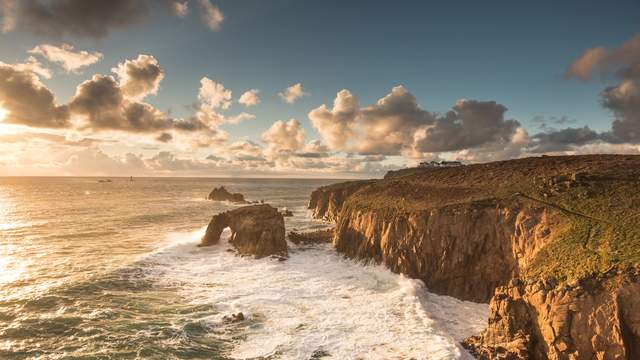 Sonnenuntergang Enys Dodnan Arch