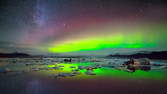 Zeitraffer - 4K Video Loop - Aurora Borealis Island