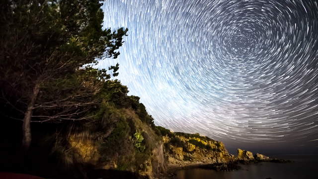 4K Video Loop - Startrails Sizilien