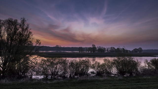 Sonnenaufgang an der Elbe in der Prignitz