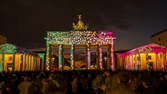 Zeitraffer - Brandenburger Tor - Lichterfestival in Berlin