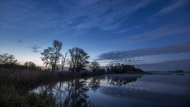 Sonnenaufgang an der Elbe