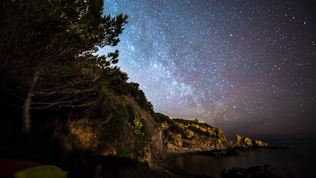 Sternenhimmel Zeitraffer Video 4K 6K - Sizilien