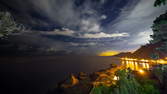 Zeitraffer - Sizilien - Küste bei Nacht