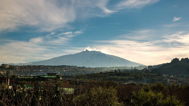 Sizilien - Weitwinkel Zeitraffer des Etna (Ätna)