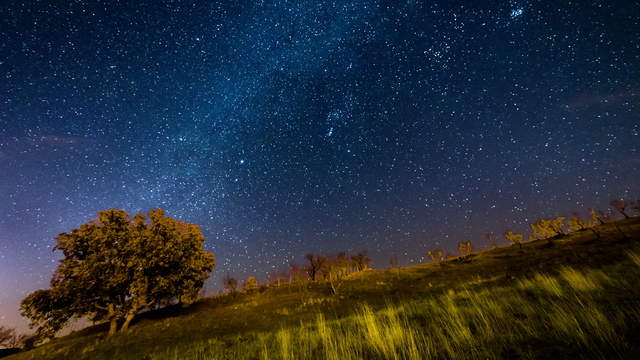 Sternenhimmel UHD Zeitraffer Video mit Milchstrasse