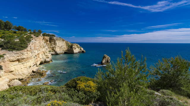 Algarve Carvoeiro Klippen Hyperlapse