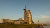 Zeitraffer - 6K, 4K Hyperlapse Bremerhaven Strand-Promenade