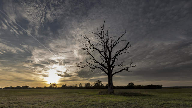 Sonnenuntergang mit Abendrot