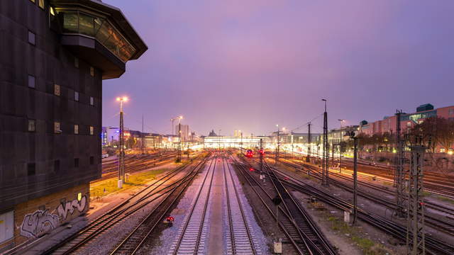 München Hauptbahnhof von der Hackerbrücke