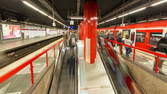 Zeitraffer - München Hauptbahnhof S-Bahn Rolltreppe