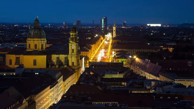 Theatinerkirche, Ludwigstrasse, Siegestor, München