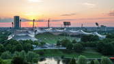 Zeitraffer - Sonnenuntergang Olympiastadion