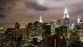 Zeitraffer - New York Skyline Nacht