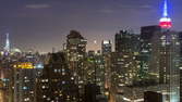 Zeitraffer - Manhattan bei Nacht