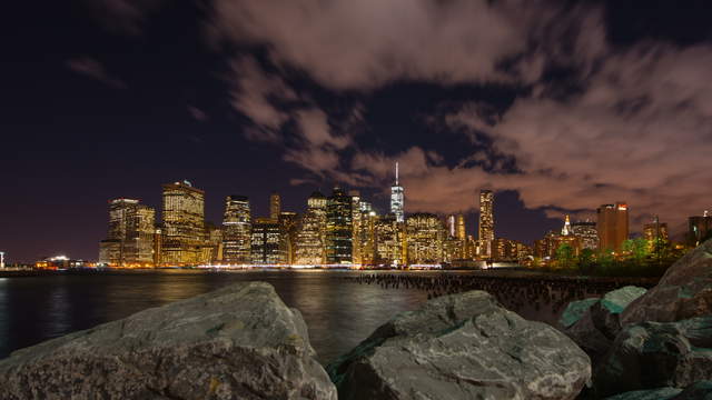 NY Skyline vom Brooklyn Bridge Park