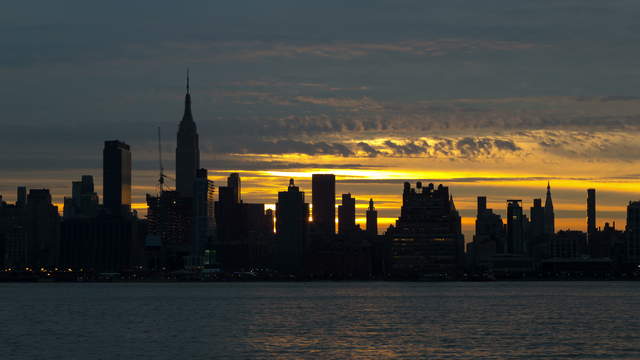Sonnenaufgang NYC Skyline Zoom