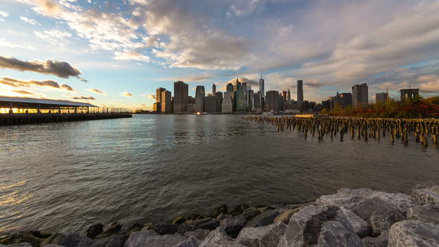 Skyline NYC Tag zu Nacht