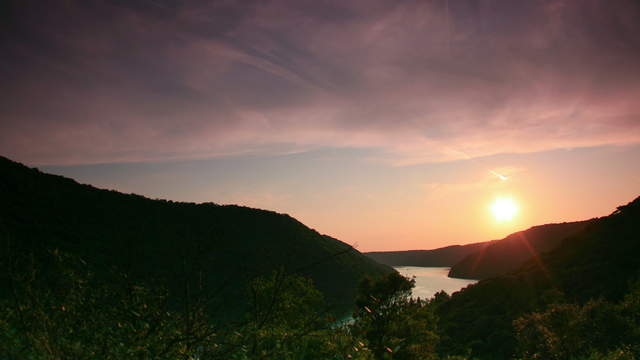 Sonnenuntergang Fjord