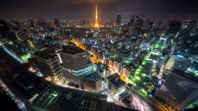 Stadtaussicht mit Tokio Tower