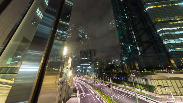 Shiodome Kamerafahrt 汐留駅