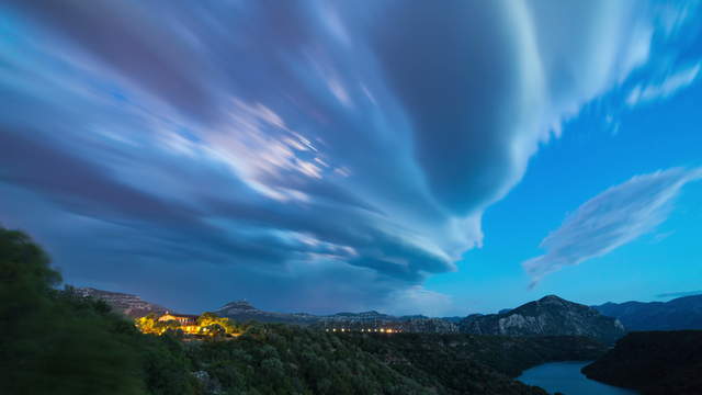Nachtwolken Berglandschaft Sardinien